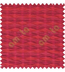 Maroon red pinch diamond pleat cushion cotton fabric 